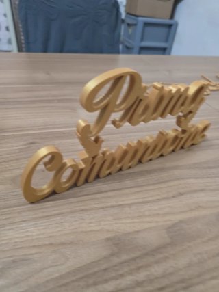 Scritta Prima Comunione Oro