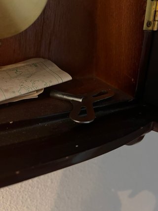 Reloj de Pared Antiguo Madera y Dorado