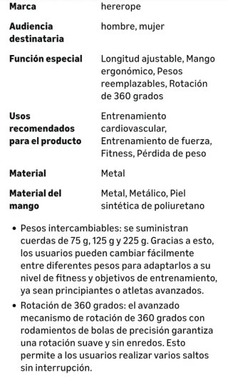 Cuerda de saltar 3 en 1