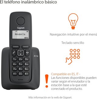 Gigaset A116 - Teléfono DECT Inalámbrico