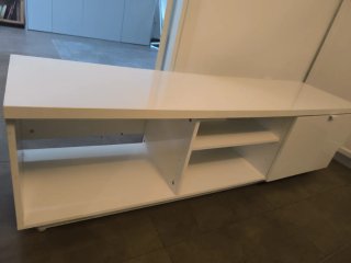 Mueble TV Blanco lacado Ikea Byas