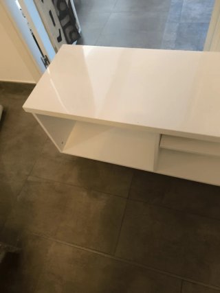 Mueble TV Blanco lacado Ikea Byas