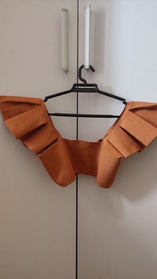 Top Zara Naranja Talla S Volantes