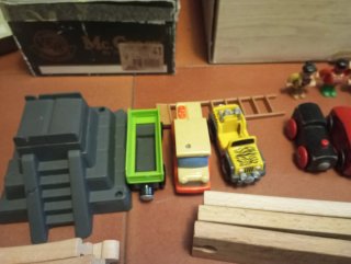 +80 piezas tren madera