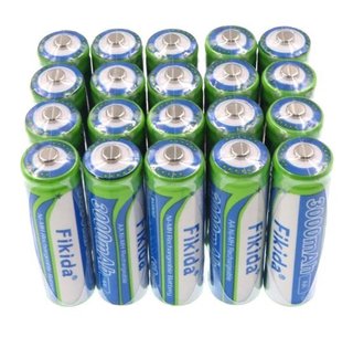 Batería AA de 3000mAh, batería recargable NiMH 1,2 de 14430 v (2 baterias)
