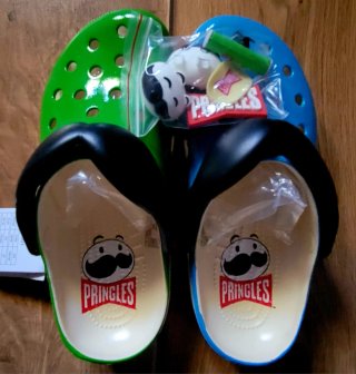 Crocs Pringles Azul y Verde
