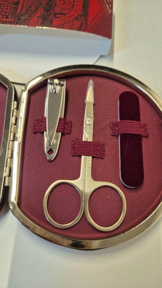 Set Manicure Rosso e Argento