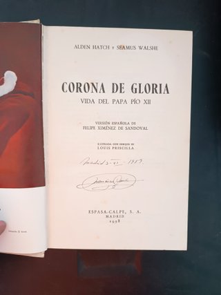 Corona de gloria. Vida del Papa Pío XII Alden Hatc