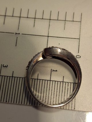 Anello Argento 925 Granati e Marcasiti