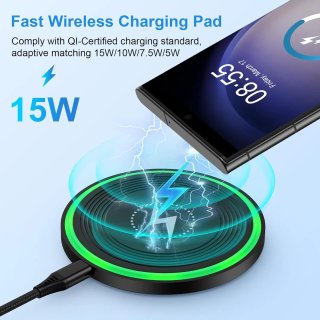 Cargador inalámbrico rápido 15 W