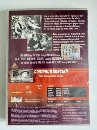 Rapina a Mano Armata DVD Cult Stanley Kubrick