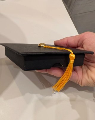 Colgante Búho Graduado Plata y Caja
