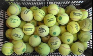 Lote 25 pelotas tenis aprendizaje P.verde