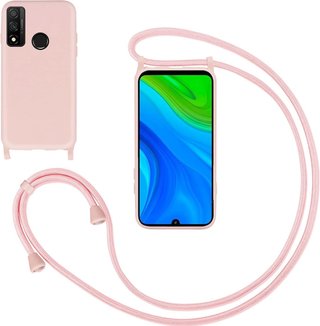 GoodcAcy Custodia con Cordino per Huawei P Smart 2019/2020 Rosa