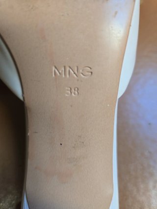 Sandalias Mango Talla 38 Beige