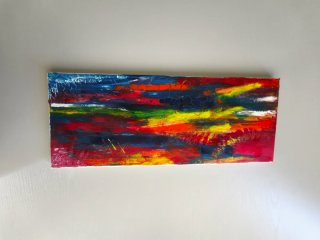 Olio su tela astratta, 20x50