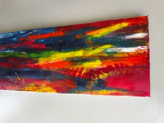 Olio su tela astratta, 20x50