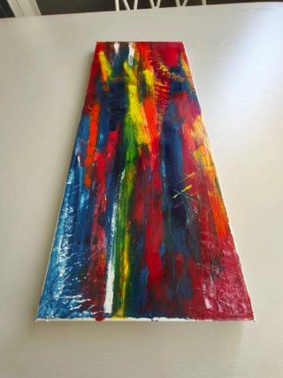 Olio su tela astratta, 20x50
