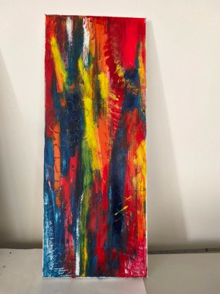 Olio su tela astratta, 20x50