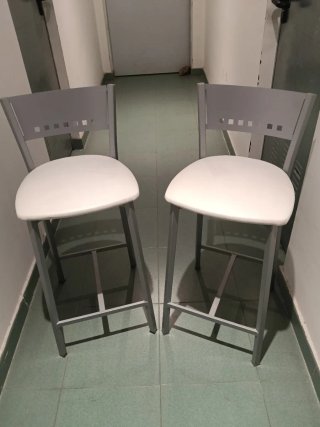 Taburete Cocina/Isla Metal y Piel Sintética