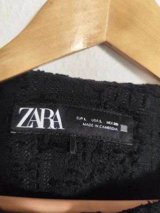 Chaqueta Zara Negra Talla L