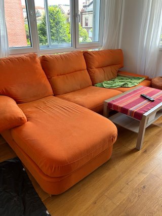 Sofá chaise longue naranja