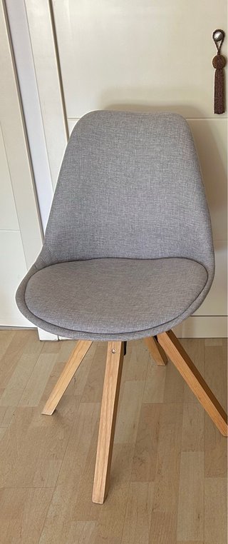 Silla Giratoria Comedor/Espera Tela Gris