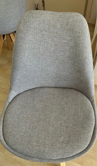 Silla Giratoria Comedor/Espera Tela Gris