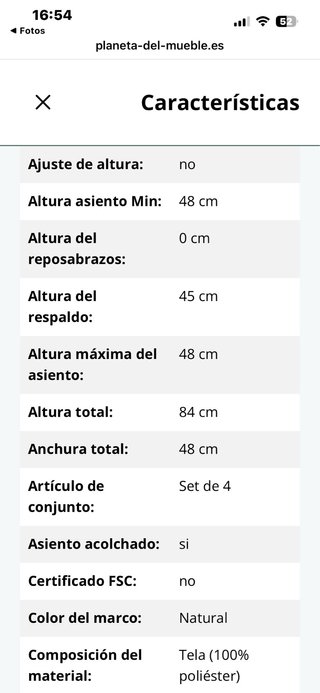 Silla Giratoria Comedor/Espera Tela Gris