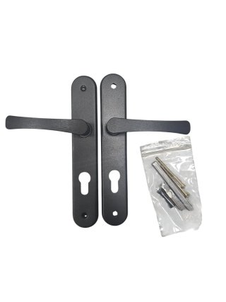 Manilla de puerta para cilindro perfilado .Negra