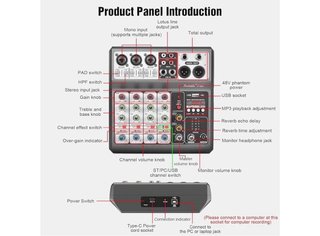 Mixer audio professionale Aveek F-5A