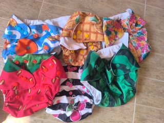 Pañales de tela reutilizables - Diseños Frutas