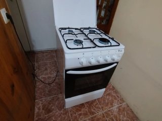 Cocina de gas butano con grill eléctrico