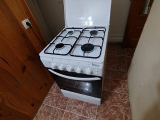 Cocina de gas butano con grill eléctrico