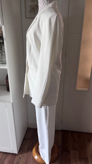 Traje chaqueta blanco mujer