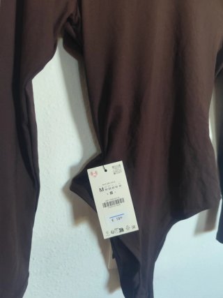 Body marrón espalda descubierta Zara Talla M