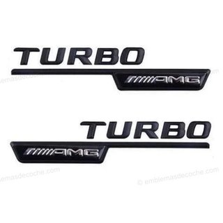 Emblema Turbo AMG Mercedes zona lateral - 2 uds