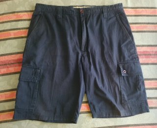 Shorts/pantaloncini cargo uomo blu con tasche