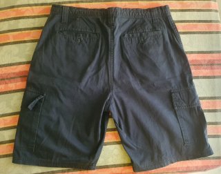Shorts/pantaloncini cargo uomo blu con tasche