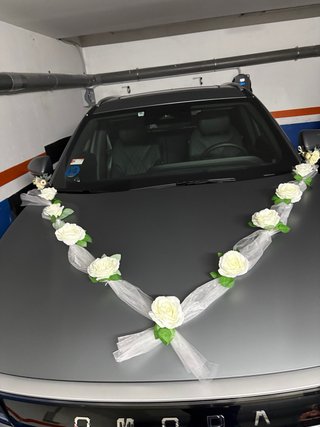Decoración coche boda completa – como nueva