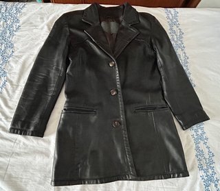 Chaqueta Piel Natural Negra Talla M