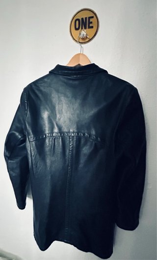Chaqueta Piel Natural Negra Talla M