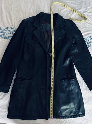 Chaqueta Piel Natural Negra Talla M