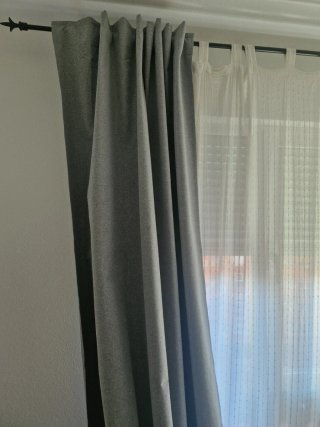 Cortinas opacas Ikea ROSENMANDEL grises