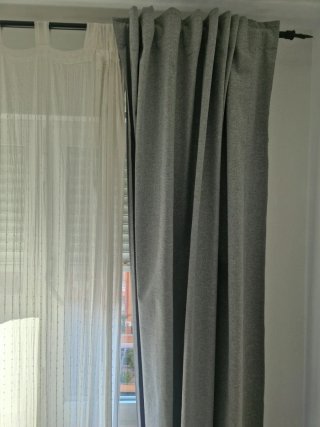 Cortinas opacas Ikea ROSENMANDEL grises