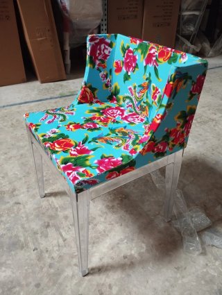Sillas comedor salón acrílico y piel sintética