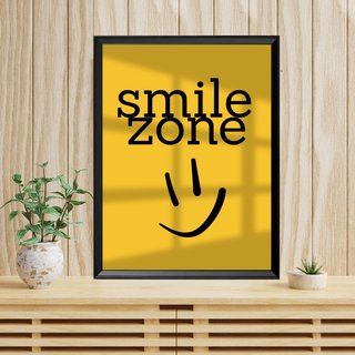 Quadro con Stampa "Smile" Poster con cornice 40x30