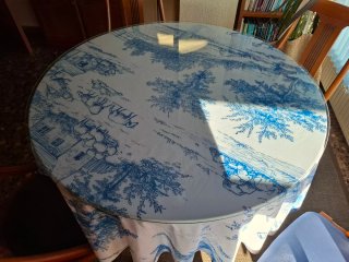 Cristal para mesa redonda 111 cm