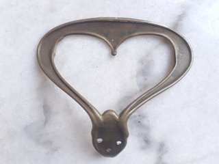 Gancio appendiabiti vintage a cuore anni '50