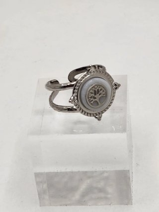 Anillo Árbol de la Vida Acero Quirúrgico Ajustable